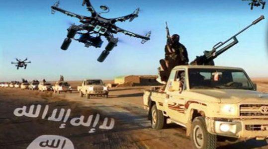 Islamic State terrorists are using drones to drop explosives on civilians and troops advancing on Mosul