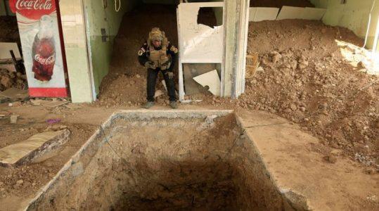 Iraqi army forces discover and destroy four ISIS tunnels near Mosul