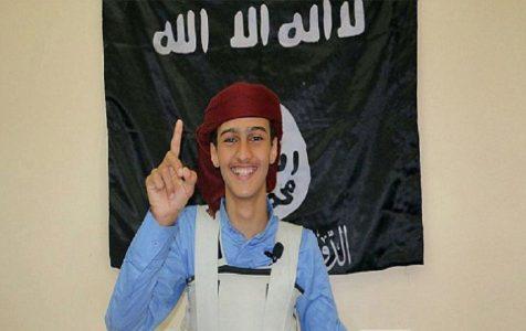 Teenage jihadi poses with an explosive belt before blowing himself up in suicide bomb attack in Yemen
