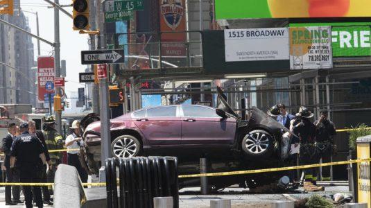 Driver who ploughed into pedestrians in Times Square is 26-year-old with two previous arrests for drunk driving