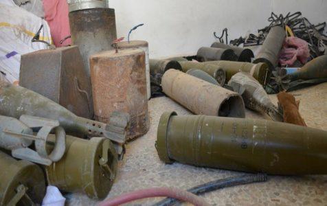 Explosives manufacturing facilities left behind by ISIS terrorists in Tabqa