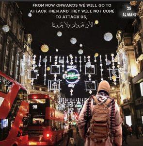 ISIS issue new threat to Christmas shoppers with image showing armed jihadist in London’s Oxford Street