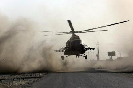 ISIS terrorist group shoot down an Iraqi army helicopter west of Mosul