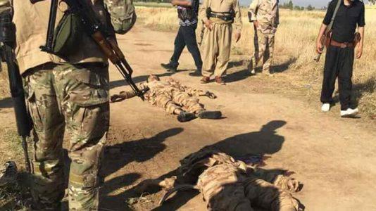 ISIS terrorists attack Peshmerga forces on the south-western Kirkuk front