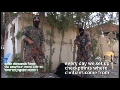 ISIS terrorists dress up as SDF soldiers capture civilians fleeing Raqqa