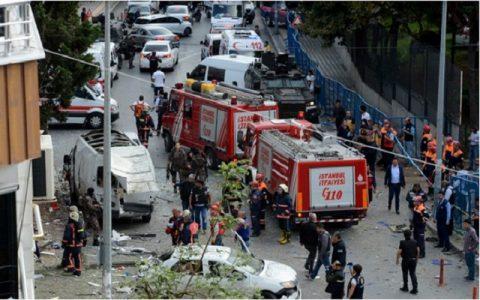 ISIS ‘motorbike bomb’ exploded near a police station in southwest Istanbul wounding ten people