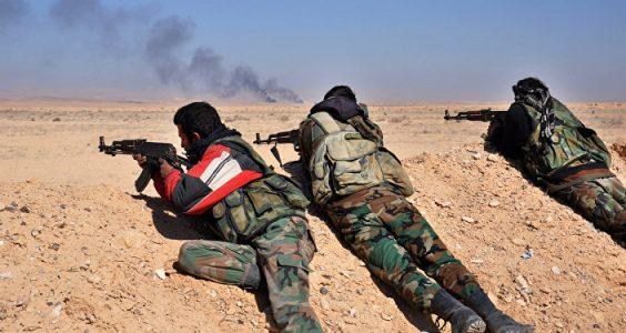 Syrian Army forces battle ISIS and retakes 40 oil rigs from the terrorists in Raqqa province