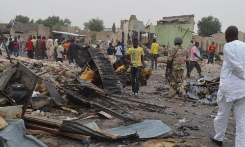 Triple suicide bomber attack by Boko Haram terrorists kills more than 30 people in Nigeria