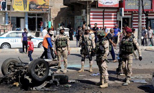 Two Iraqi policemen killed inside a town west of Baghdad