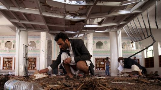 ISIS terrorist group claimed responsibility for double bombing at Yemen mosque