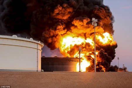 ISIS terrorists attack major oil terminal in Libya causing massive explosions and fires