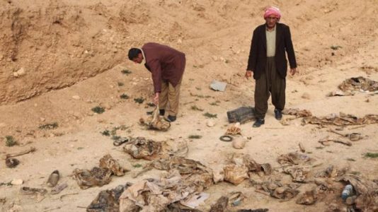 Another mass grave of Yezidis executed by the Islamic State found near Sinjar