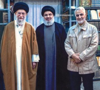 Hezbollah leader Nasrallah photographed in Iran with Ayatollah Khamenei and Quds Forces commander