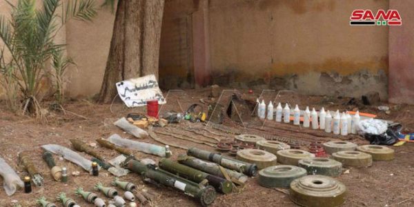 Network of Islamic State tunnels that contain weapons discovered in Qurea town in Deir Ezzor