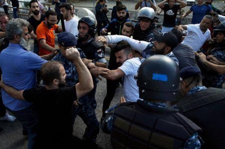 Hezbollah terrorist group supporters attack protesters in Lebanon