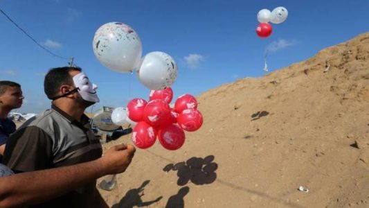 Hamas resumes explosive-laden balloons launched at Israel