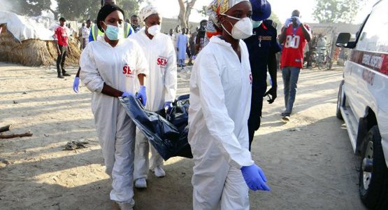 Two suicide bombers attacked a Nigerian mosque during early morning prayers