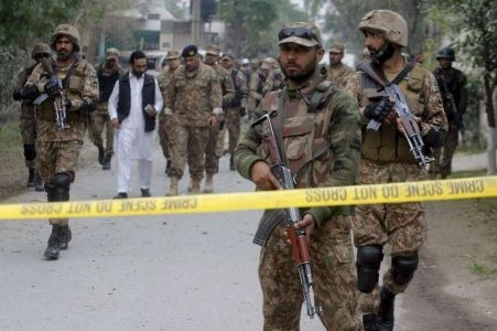 Five terrorists killed in shootout and two are arrested by the Pakistani authorities