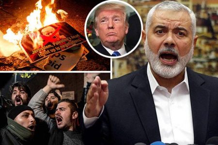 Hamas terrorists are calling for the assassination of the U.S President Trump