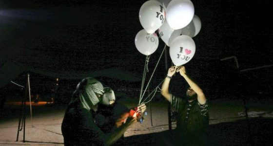 Israeli security forces strike Hamas targets in Gaza after incendiary balloons were fired