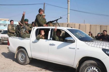 Al-Asayish forces clashed with Islamic State cells in Al-Tabqa city