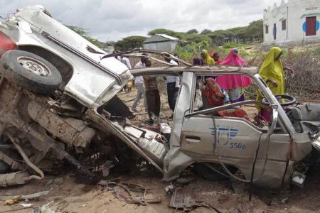 Roadside bomb killed nine and injures eight people in Somalia
