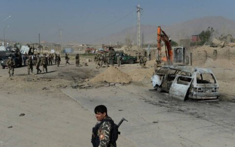 Suicide car bomb hits security checkpoint in Maidan Wardak province in Afghanistan