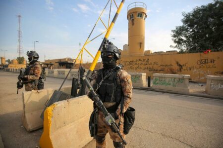 Rocket landed near the US Embassy in the Green Zone of Baghdad