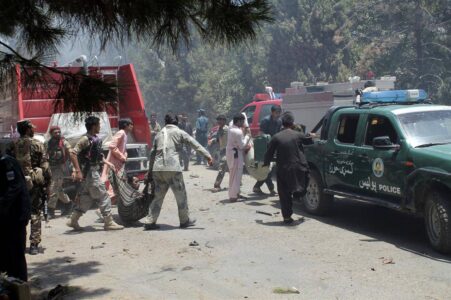 Suicide car bomber killed nine people at checkpoint in south Afghanistan