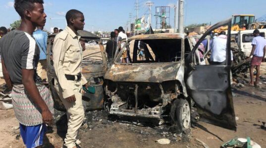 Suicide car bomb targeting convoy in Somali capital killed at least eight people