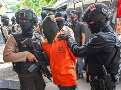 Indonesian police authorites arrested terrorist suspect in West Java