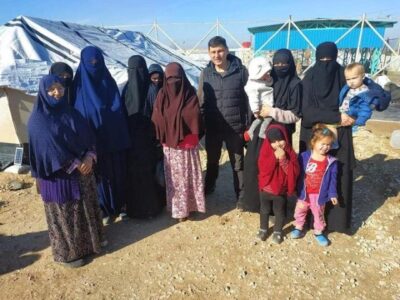 Two Ukrainian women with seven children freed from Syria camp for Islamic State families