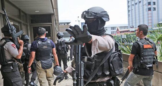 Four terror suspects arrested by the Indonesian security forces