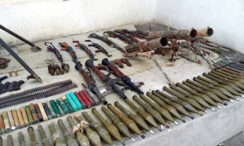 Large amounts of weapons and ammo left behind by Islamic State terrorists found in Homs