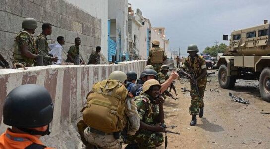 Three people killed and five other wounded after a barrage of mortars targeted the headquarters of the UN in Mogadishu