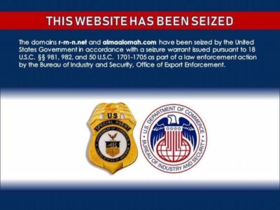 United States authorities seized websites used by foreign terrorist organization
