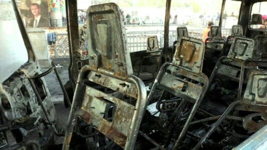 Terrorist attack on army bus in Damascus and shelling in northwestern Syria killed more than twenty people