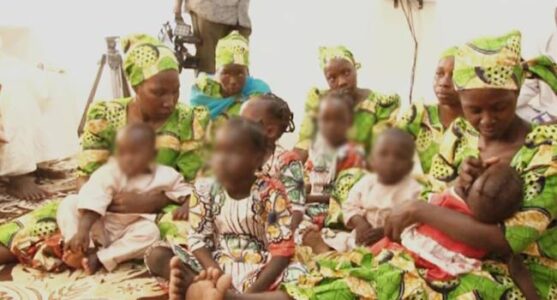 Women and children escape from Boko Haram terrorist group captivity in Nigeria