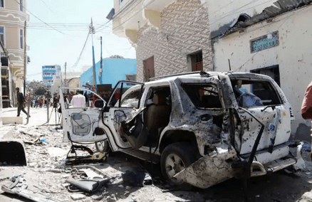 Roadside bomb hits African Union military convoy in Somalia