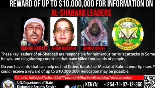 Increased reward offers for information on al-Shabaab Leaders