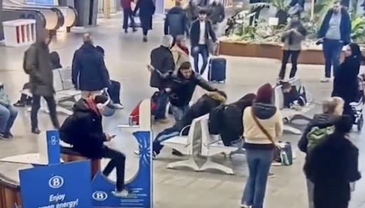 Man attacks with knife in Brussels; CCTV captures him shouting ‘Allahu Akbar’