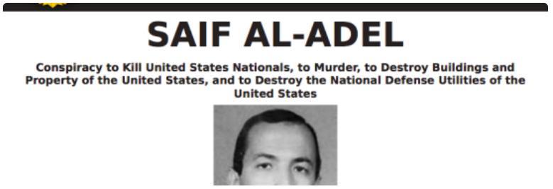 Al Qaeda’s newleader Saif al Adel is under the protection of Iran
