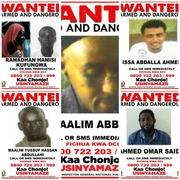 DCI seeks public help in finding 5 Al-Shabaab terror suspects
