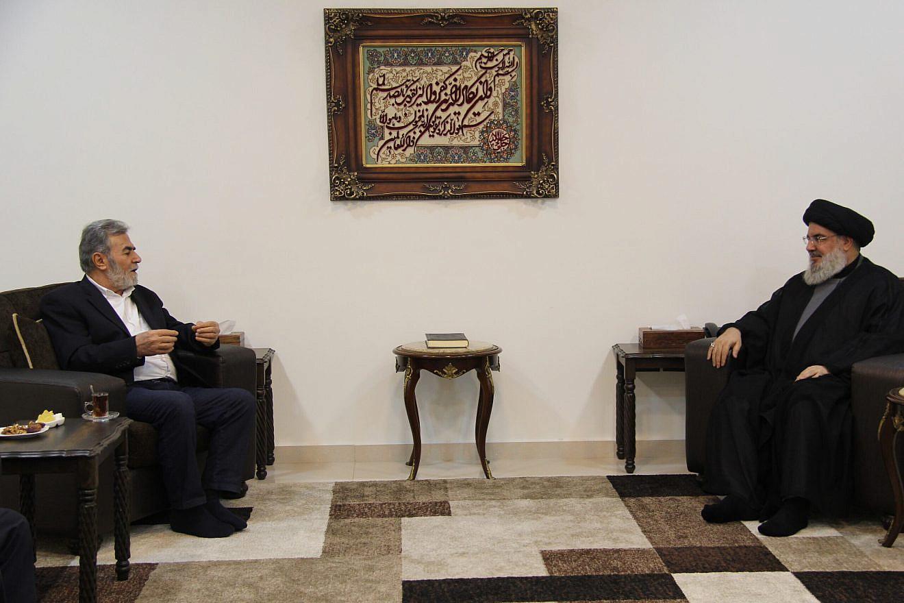 Nasrallah hosts Palestinian terror chiefs in Beirut