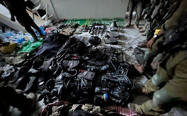 Troops find and destroy Hamas naval commando gear and weapons