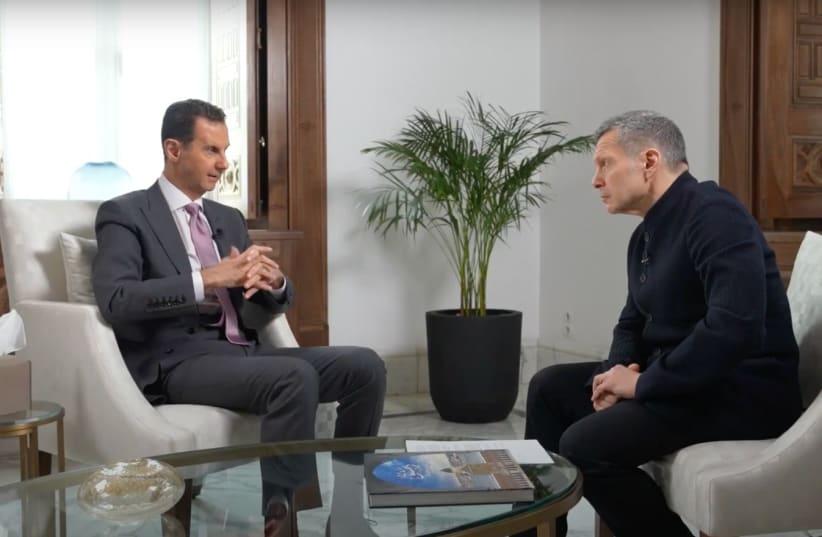In rare interview, Syria’s Assad defends Hamas, praises Putin to pro-Kremlin journalist